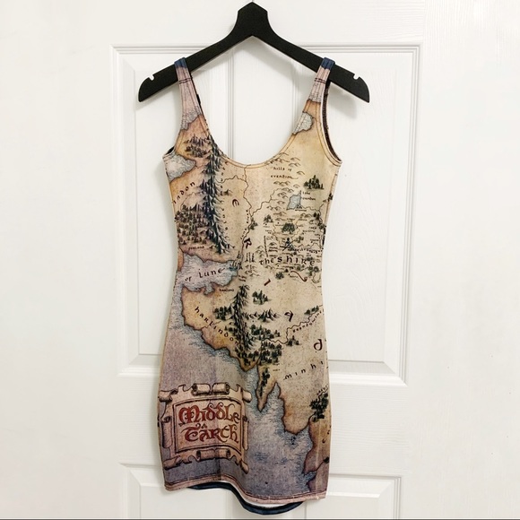 Blackmilk Hobbit Map Dress - Picture 1 of 3